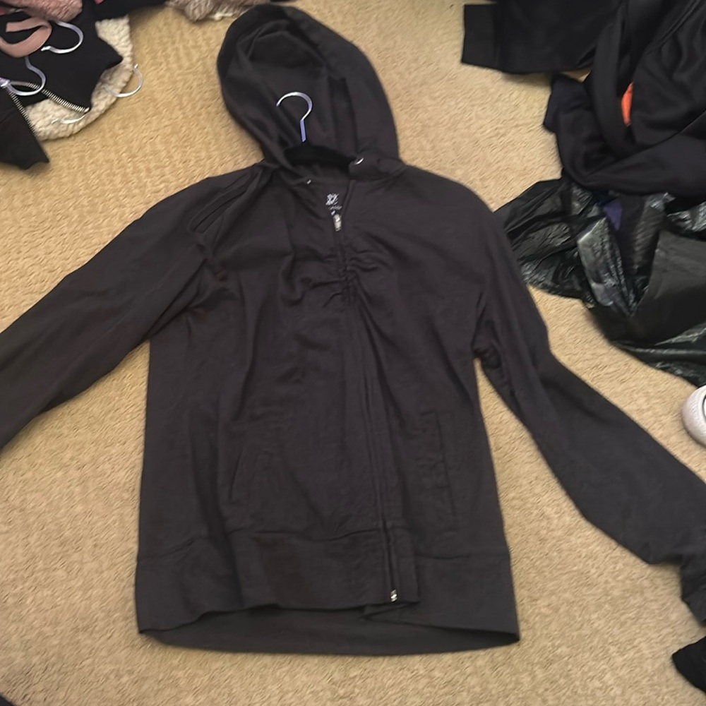 Dark grey zip up hoodie